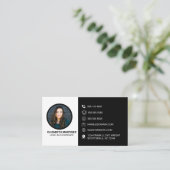 Visitenkarte mit Foto- und QR Code Generator (Stehend Vorderseite)