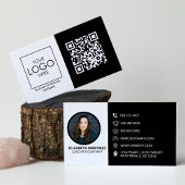 Visitenkarte mit Foto- und QR Code Generator