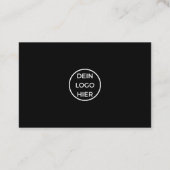 Visitenkarte mit Foto Vorlage - Selbst  Gestalten (Rückseite)