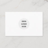 Visitenkarte mit Foto Vorlage - Selbst  Gestalten (Rückseite)