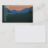 Visitenkarte mit Gebirgssonnenunterganghintergrund (Vorne/Hinten)