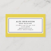 Visitenkarte mit gelbem Pfoten-Logo (Rückseite)