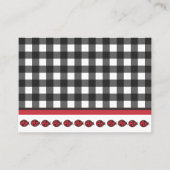 Visitenkarte mit Gingham-Marienkäfer (Vorderseite)