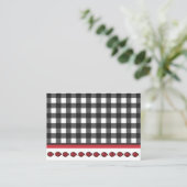 Visitenkarte mit Gingham-Marienkäfer (Stehend Vorderseite)