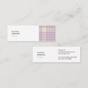 Visitenkarte mit Gingham-Muster