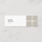 Visitenkarte mit Gingham-Muster (Vorderseite)