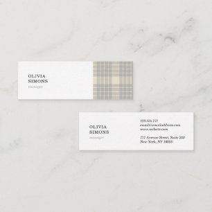 Visitenkarte mit Gingham-Muster