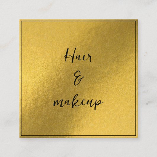 Visitenkarte mit goldenem Hintergrund (Vorderseite)