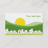 Visitenkarte mit Häusern (Rückseite)