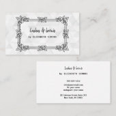 Visitenkarte mit Hintergrund, Blume und Textur (Vorne/Hinten)