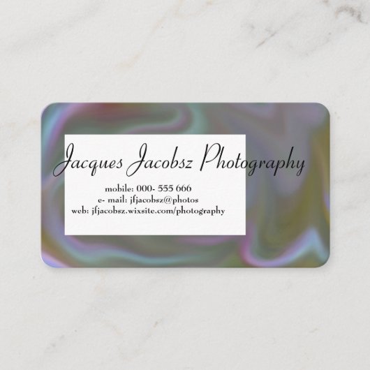 Visitenkarte mit Hintergrund der Retro-Gefärbte Kr (Vorderseite)