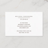 Visitenkarte mit holografischem Hintergrund. (Rückseite)