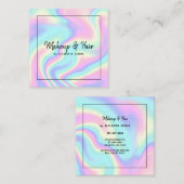 Visitenkarte mit holografischer Textur. (Vorne/Hinten)