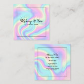 Visitenkarte mit holografischer Textur. (Vorne/Hinten)