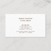 Visitenkarte mit Holzstruktur. (Rückseite)