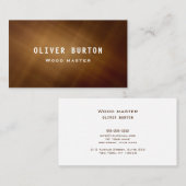 Visitenkarte mit Holzstruktur. (Vorne/Hinten)