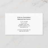 Visitenkarte mit Holzstruktur (Rückseite)