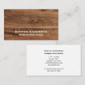 Visitenkarte mit Holzstruktur (Vorne/Hinten)