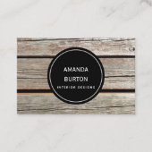 Visitenkarte mit Holzstruktur. (Vorderseite)