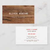 Visitenkarte mit Holzstruktur. (Vorne/Hinten)