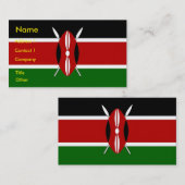 Visitenkarte mit kenianischer Flagge (Vorne/Hinten)