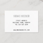 Visitenkarte mit Kiefernzapfen (Rückseite)