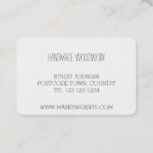 Visitenkarte mit Kiefernzapfen (Rückseite)