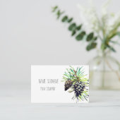 Visitenkarte mit Kiefernzapfen (Stehend Vorderseite)