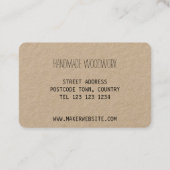 Visitenkarte mit Kiefernzapfen (Rückseite)