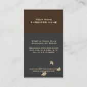 Visitenkarte mit kleinen Cremeblüten (Rückseite)