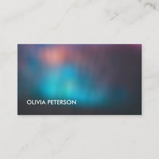 Visitenkarte mit leuchtendem Hintergrund (Vorderseite)