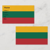 Visitenkarte mit litauischer Flagge (Vorne/Hinten)