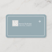 Visitenkarte mit Logo eines Reisebüros (Vorderseite)