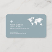 Visitenkarte mit Logo eines Reisebüros (Rückseite)