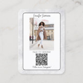 Visitenkarte mit Marmorhintergrund | QR-Code (Rückseite)