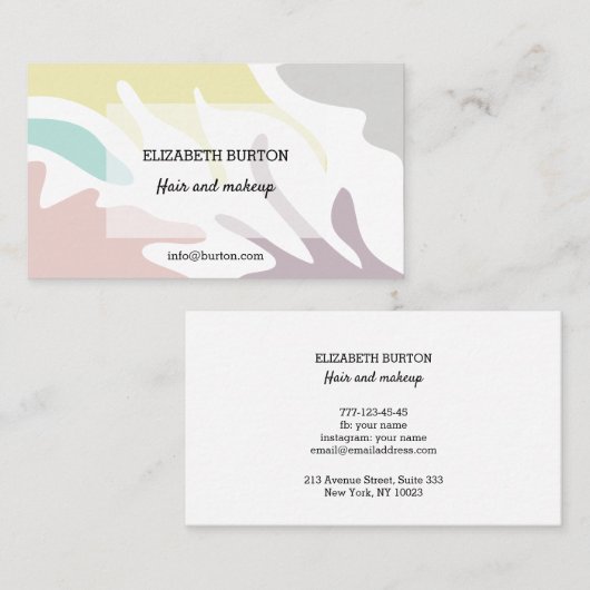 Visitenkarte mit modernem Hintergrund. (Vorne/Hinten)