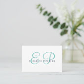 Visitenkarte mit Monogramm im einfachen Stil. (Stehend Vorderseite)