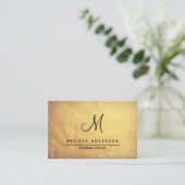 Visitenkarte mit Monogramm im einfachen Stil. (Stehend Vorderseite)