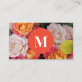 Visitenkarte mit Monogramm und Hintergrund. (Vorderseite)
