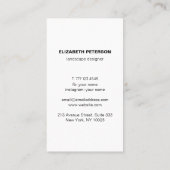 Visitenkarte mit naturbelassenem Hintergrund (Rückseite)