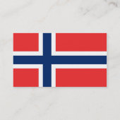 Visitenkarte mit norwegischer Flagge (Rückseite)