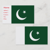 Visitenkarte mit pakistanischer Flagge (Vorne/Hinten)