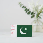 Visitenkarte mit pakistanischer Flagge (Stehend Vorderseite)