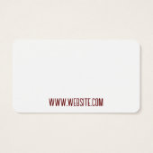 Visitenkarte mit Platz für zwei Namen (Rückseite)