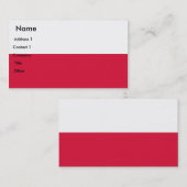 Visitenkarte mit polnischer Flagge (Vorne/Hinten)