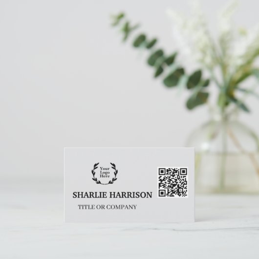 Visitenkarte mit QR-Code (Stehend Vorderseite)