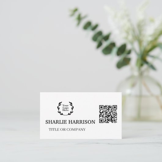 Visitenkarte mit QR-Code (Stehend Vorderseite)