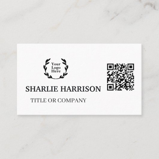 Visitenkarte mit QR-Code (Vorderseite)