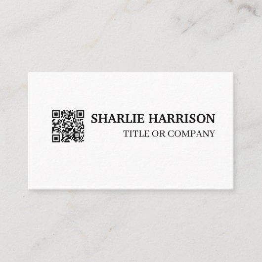 Visitenkarte mit QR-Code (Vorderseite)