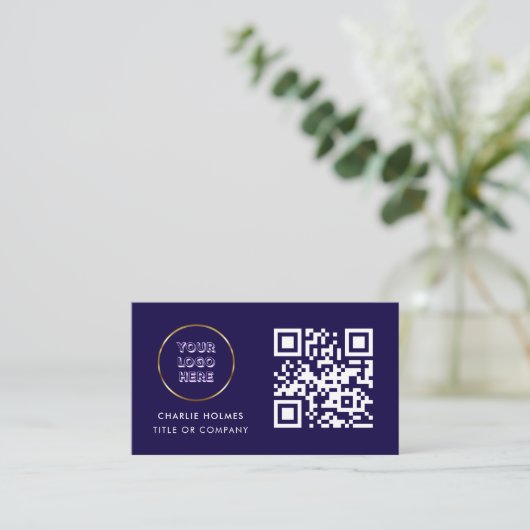 Visitenkarte mit QR-Code (Stehend Vorderseite)